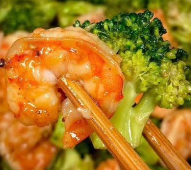 Broccoli shrimp bowl
