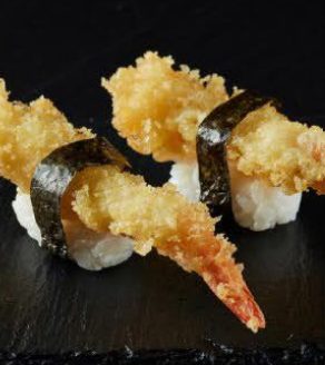 Shrimp tempura nigiri